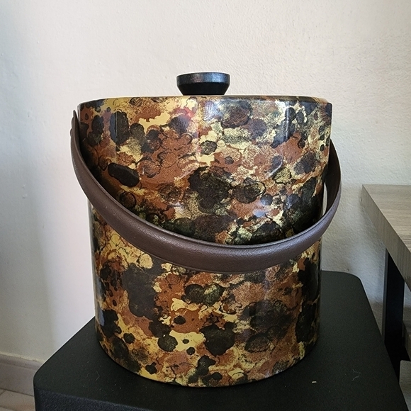 Vintage 70s Tortoise Ice‎ Bucket Retro - Picture 1 of 8